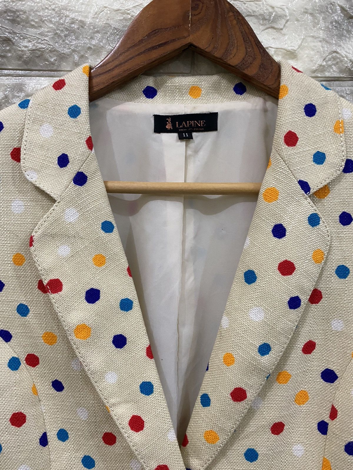 Japanese Brand × Yves Saint Laurent Lapine YSL Print polcadot Jacket Size XS / US 0-2 / IT 36-38 - 6 Thumbnail