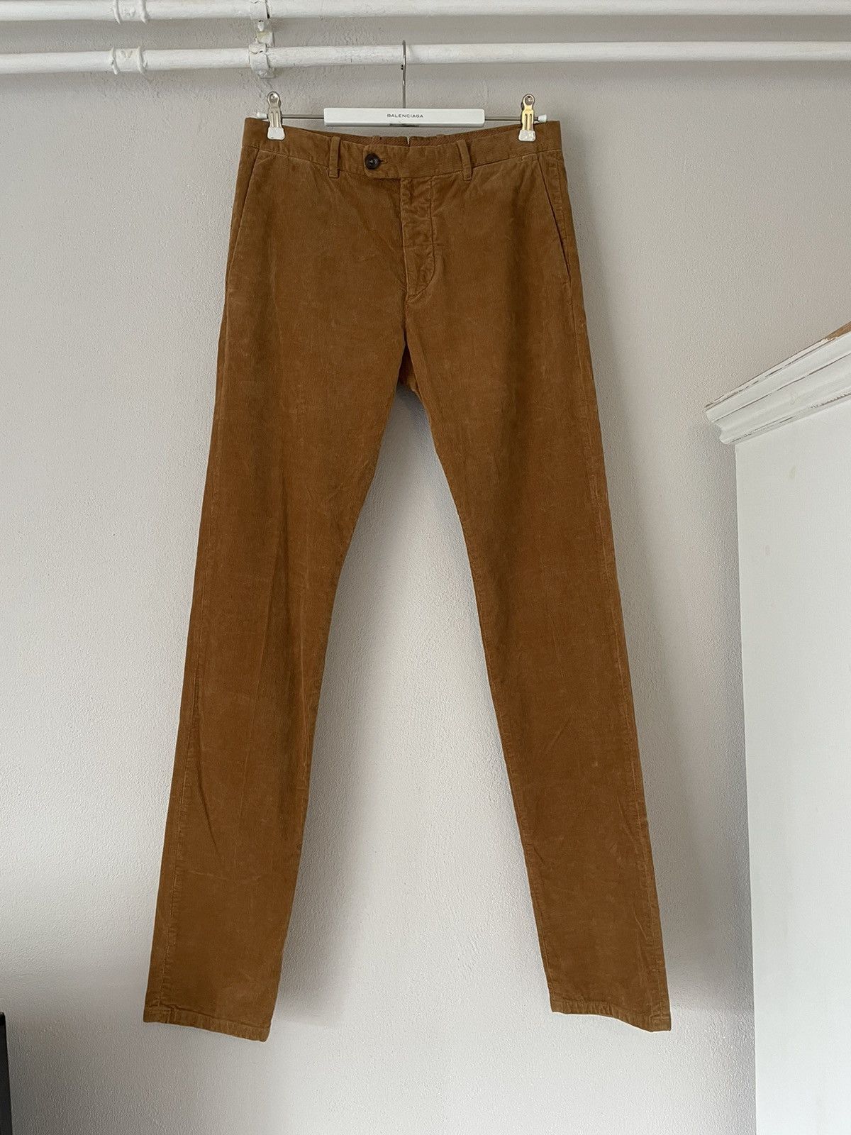 image of Tom Ford Skinny-Fit Corduroy Trousers in Camel Brown, Men's (Size 32)