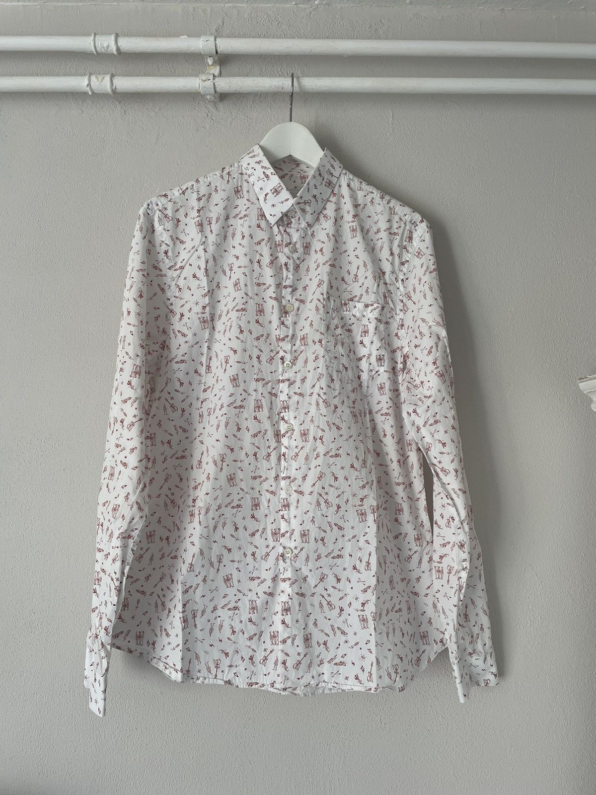 Prada Comic Print Button-Up Shirt Size US M / EU 48-50 / 2 - 2 Thumbnail