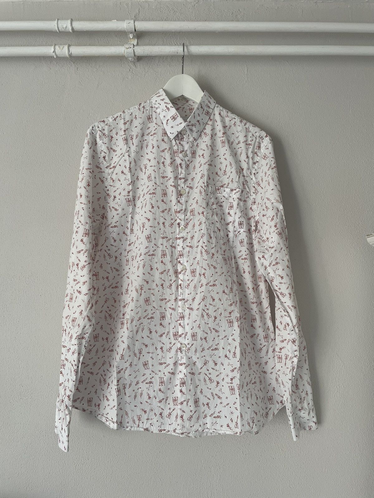 Prada Comic Print Button-Up Shirt Size US M / EU 48-50 / 2 - 1 Thumbnail