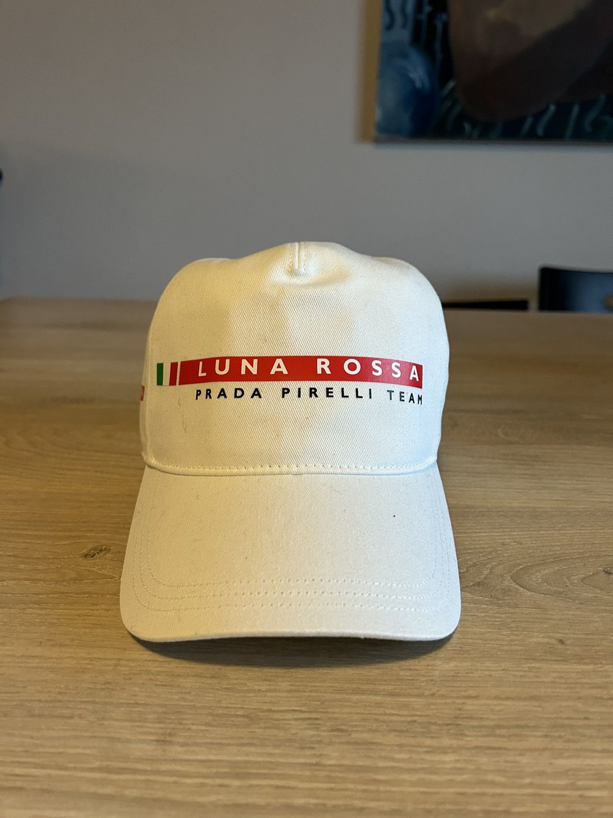 image of Prada Luna Rossa Pirelli Cap in White, Men's
