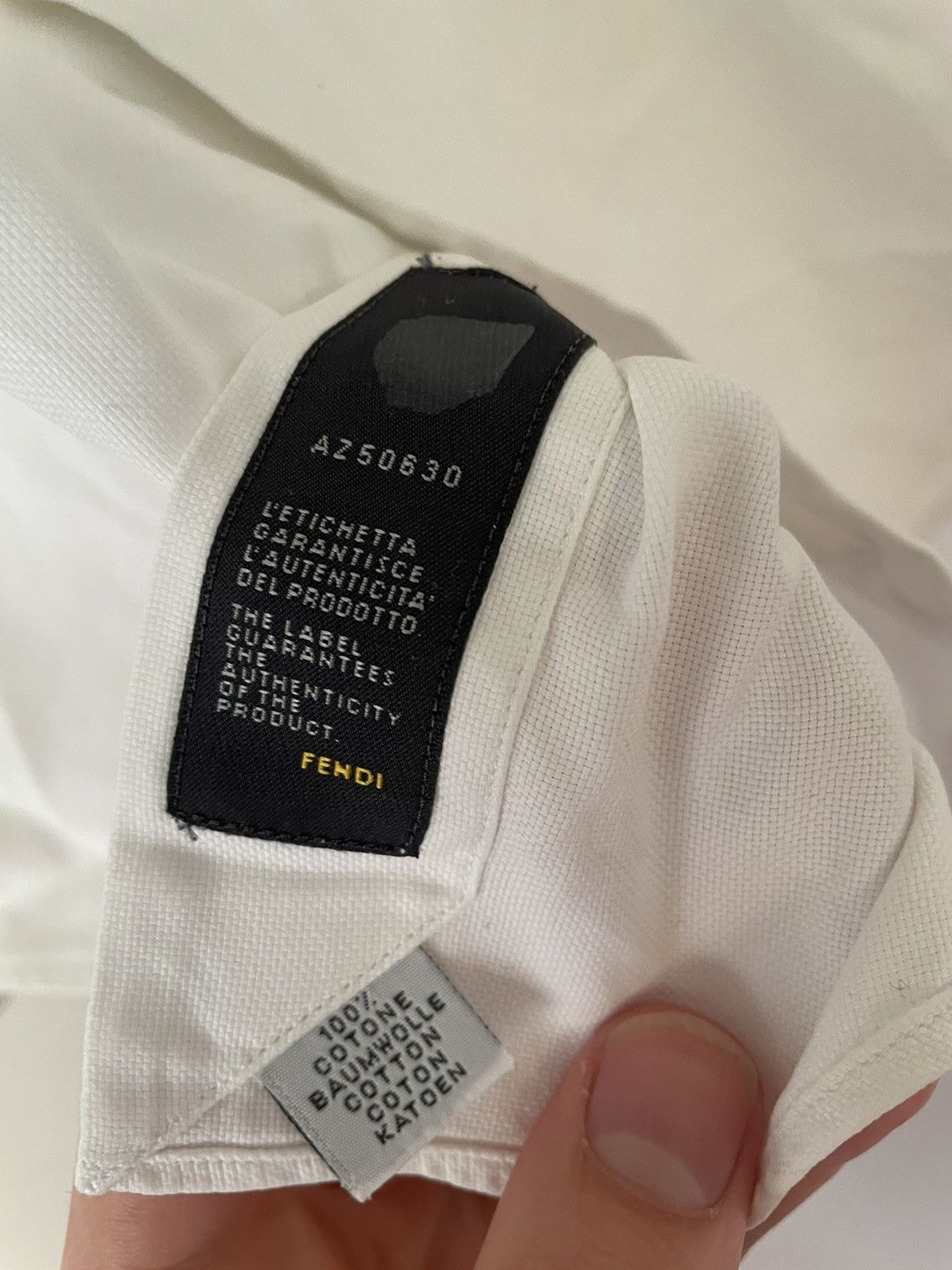 Fendi White Button-Up Shirt Size US M / EU 48-50 / 2 - 5 Thumbnail