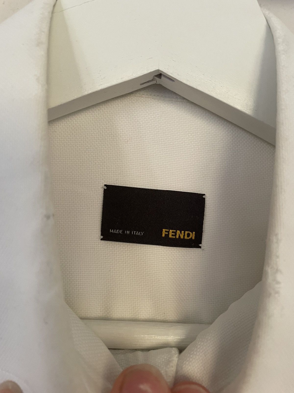Fendi White Button-Up Shirt Size US M / EU 48-50 / 2 - 3 Thumbnail