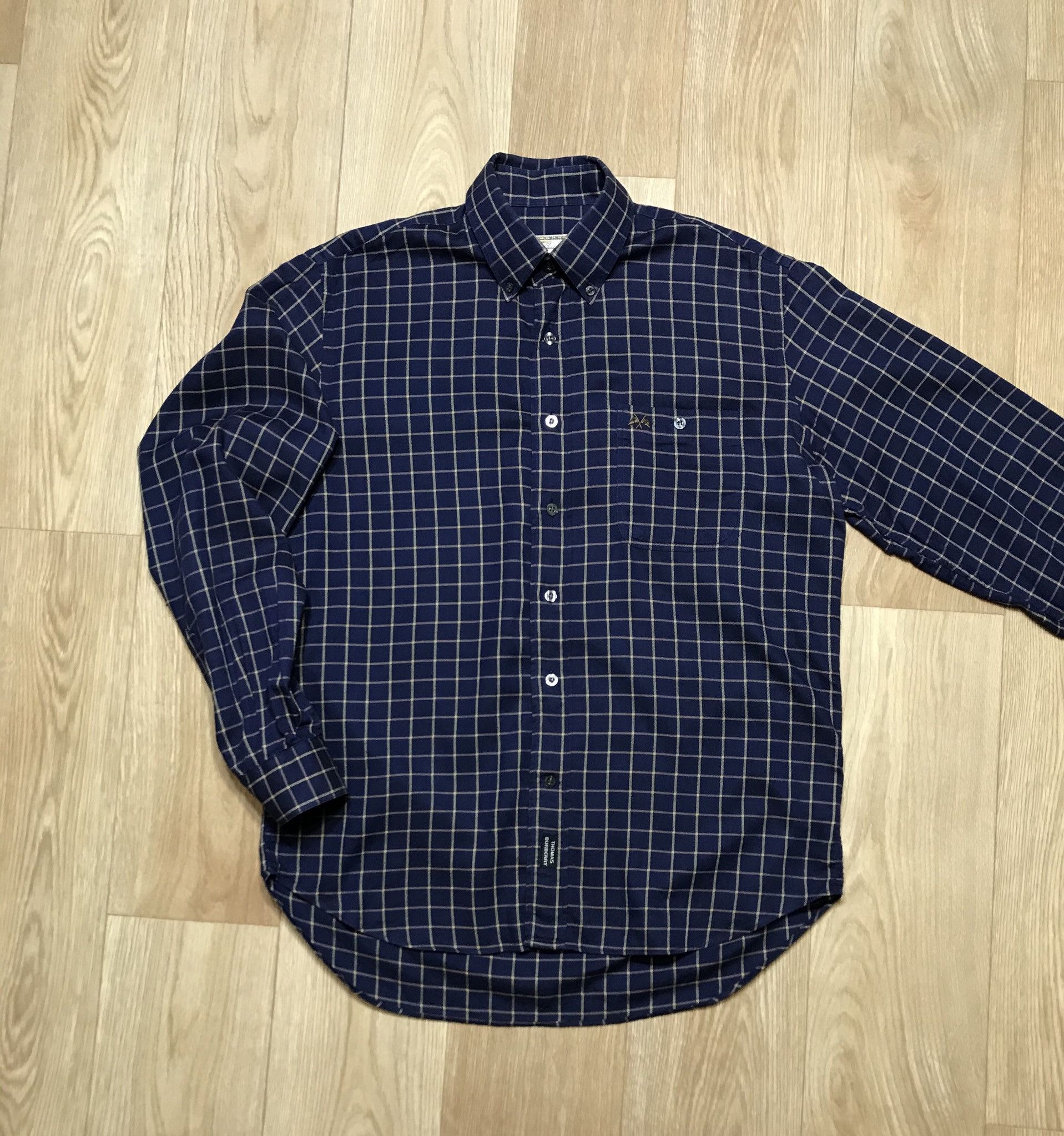 Burberry × Vintage Vintage Thomas Burberry Check Shirt Size US M / EU 48-50 / 2 - 1 Thumbnail
