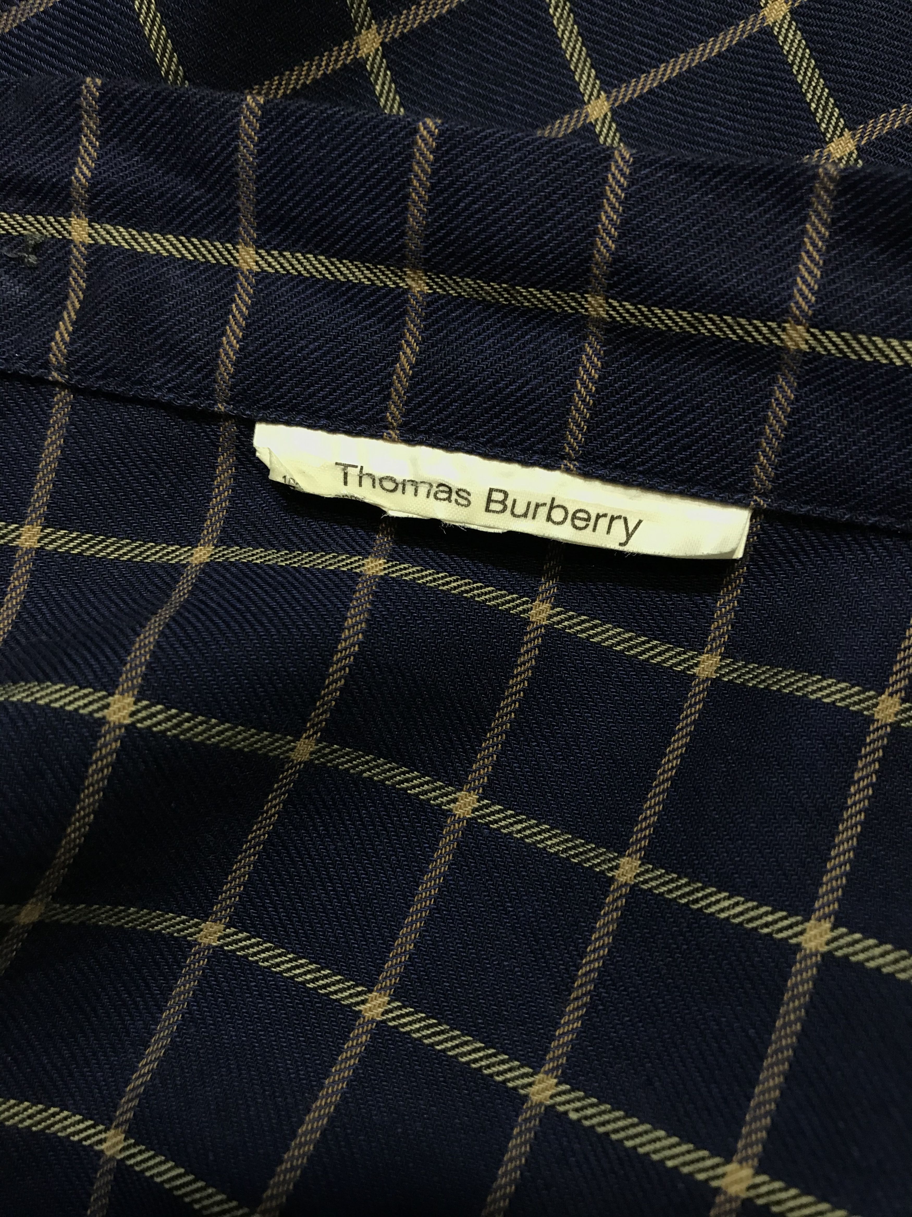 Burberry × Vintage Vintage Thomas Burberry Check Shirt Size US M / EU 48-50 / 2 - 11 Thumbnail