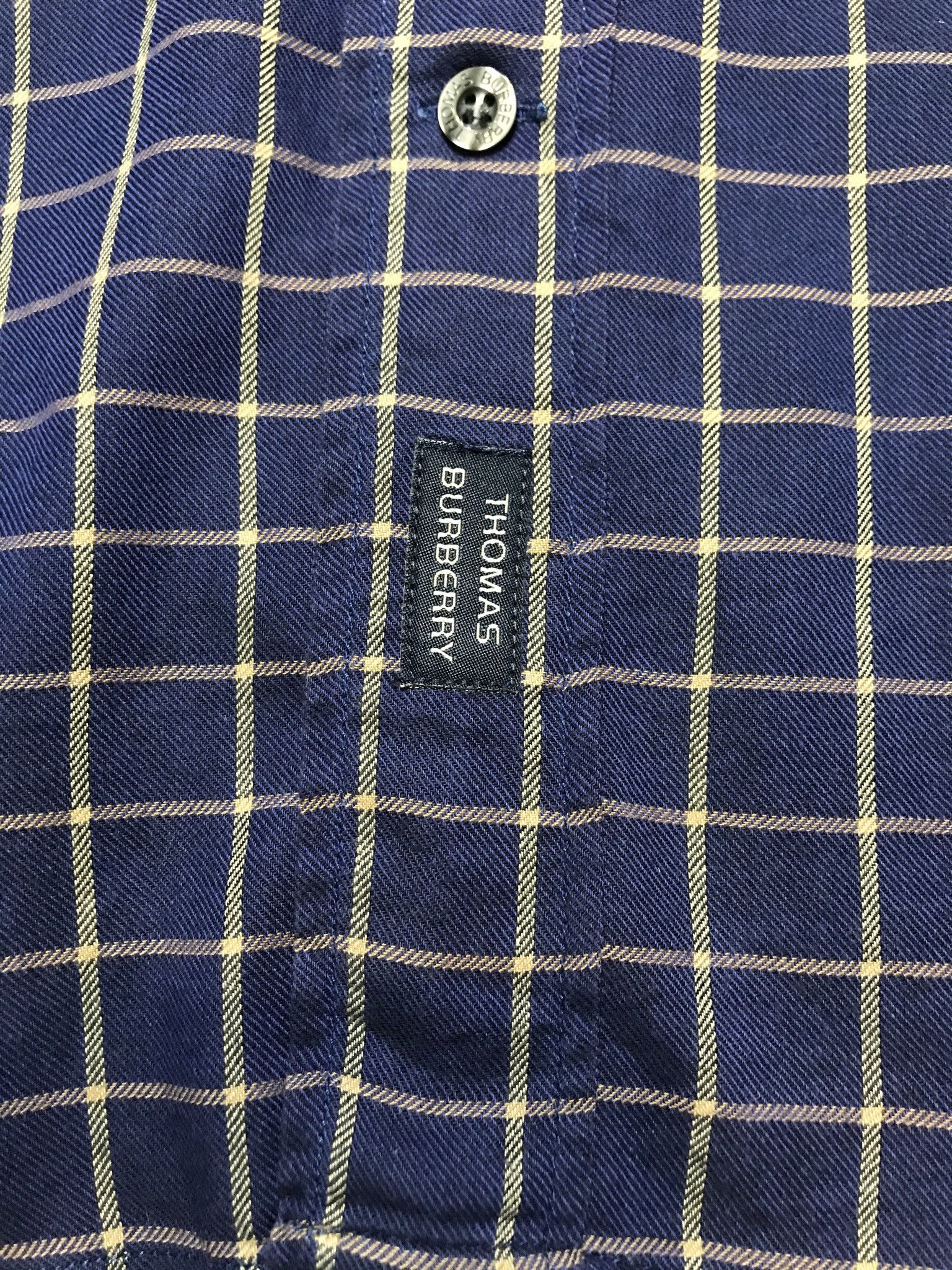 Burberry × Vintage Vintage Thomas Burberry Check Shirt Size US M / EU 48-50 / 2 - 3 Thumbnail