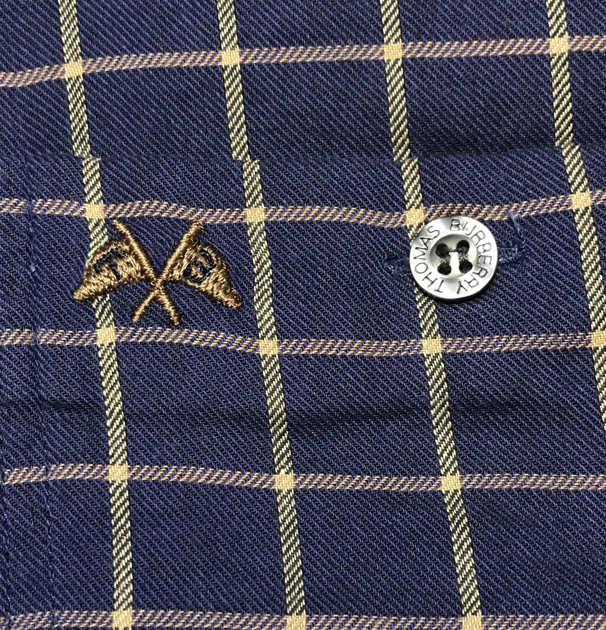 Burberry × Vintage Vintage Thomas Burberry Check Shirt Size US M / EU 48-50 / 2 - 5 Thumbnail