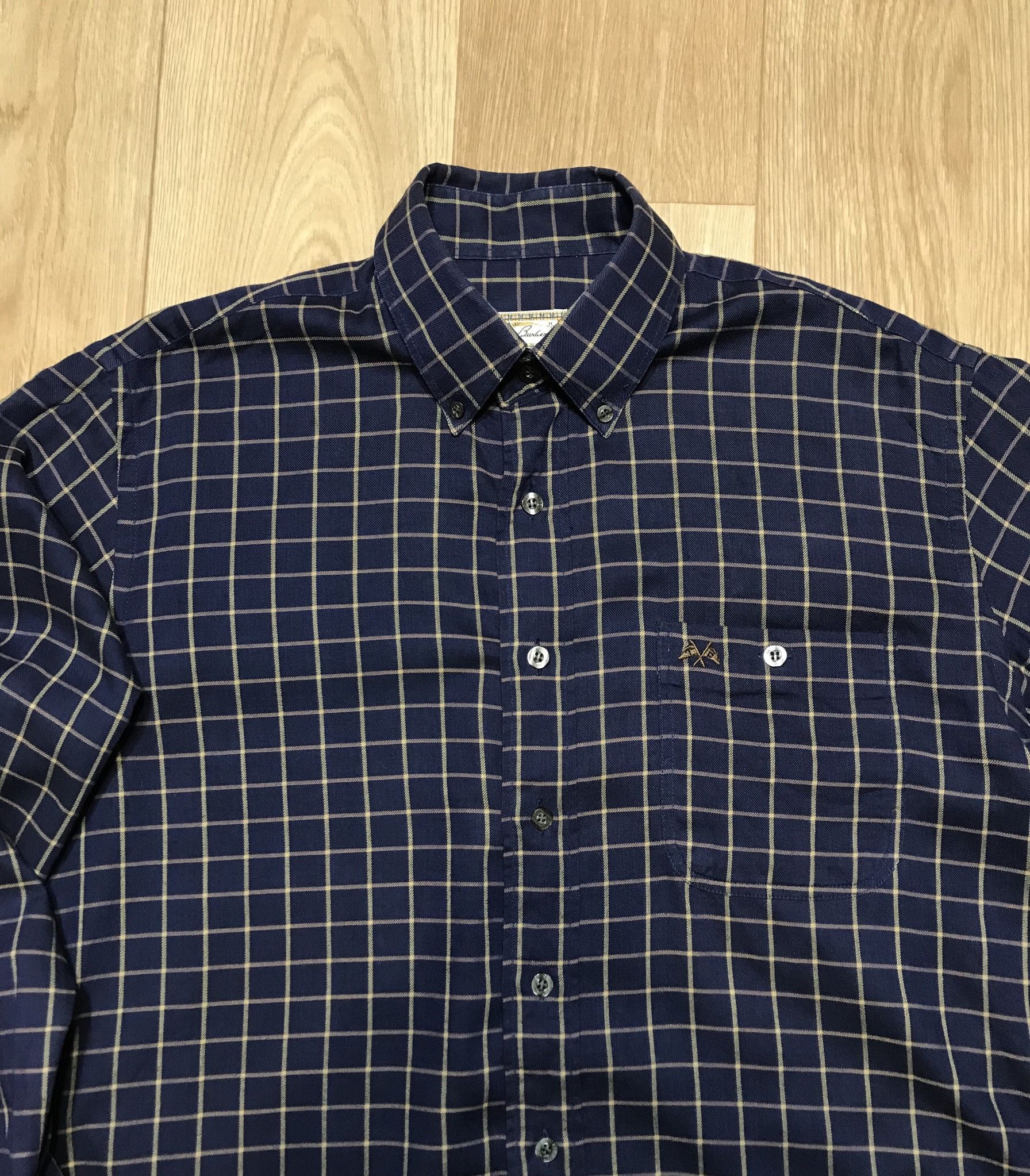 Burberry × Vintage Vintage Thomas Burberry Check Shirt Size US M / EU 48-50 / 2 - 4 Thumbnail