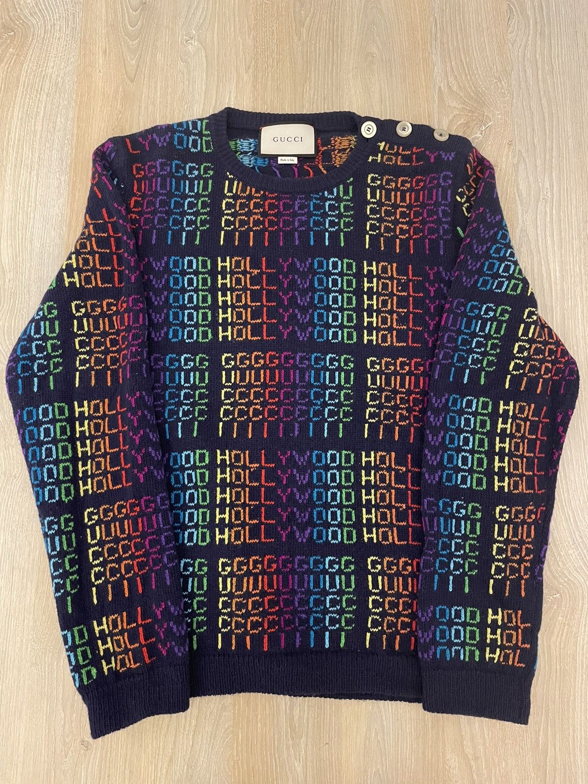 Pre-owned Gucci Rainbow Hollywood” Sweater In Multicolor | ModeSens
