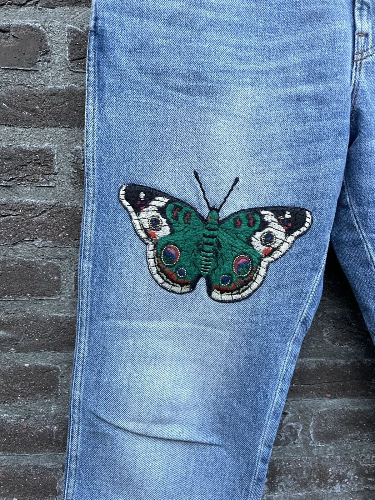 Gucci Butterfly Embroidered Jeans Size US 30 / EU 46 - 5 Thumbnail