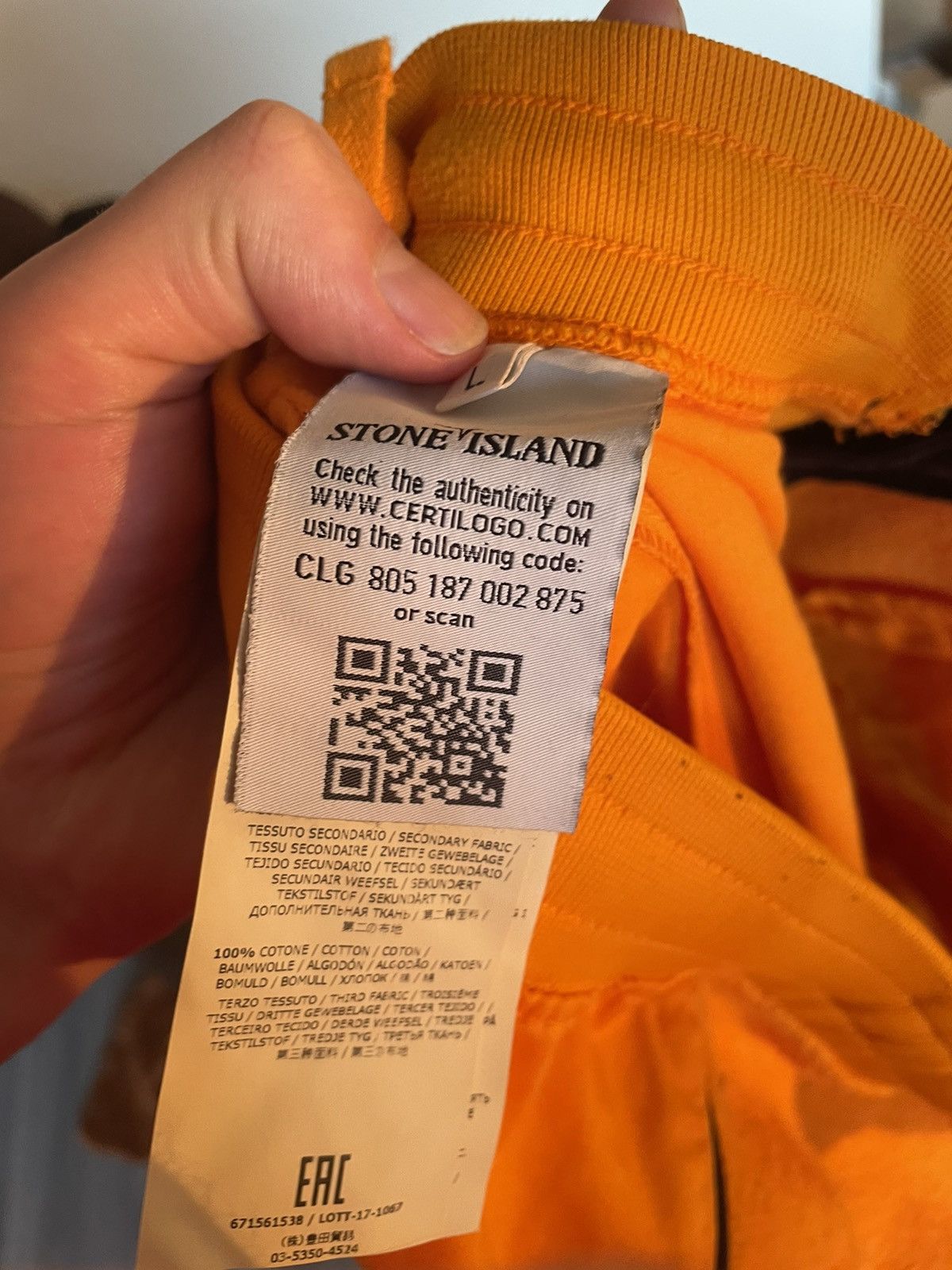 Stone Island Orange Cargo Sweat Pants Size US 34 / EU 50 - 7 Thumbnail