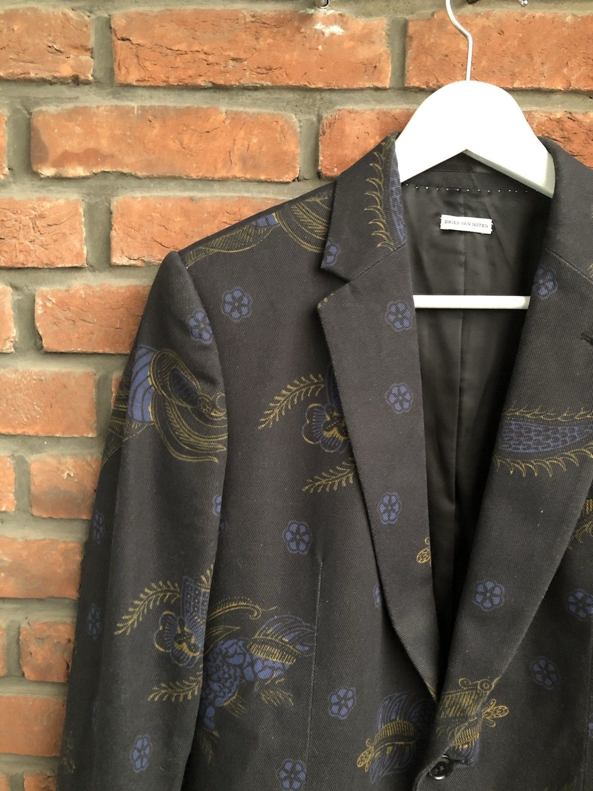 Dries Van Noten Floral Print Suit Blazer Jacket Size 48R - 6 Thumbnail