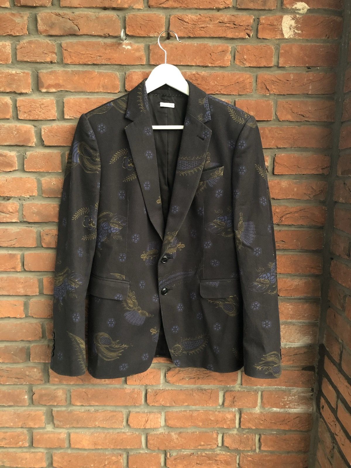 Dries Van Noten Floral Print Suit Blazer Jacket Size 48R - 2 Thumbnail