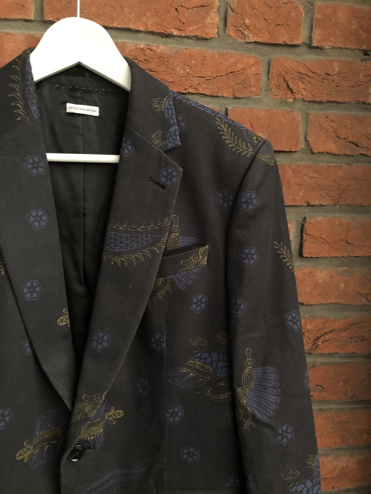 Dries Van Noten Floral Print Suit Blazer Jacket Size 48R - 5 Thumbnail