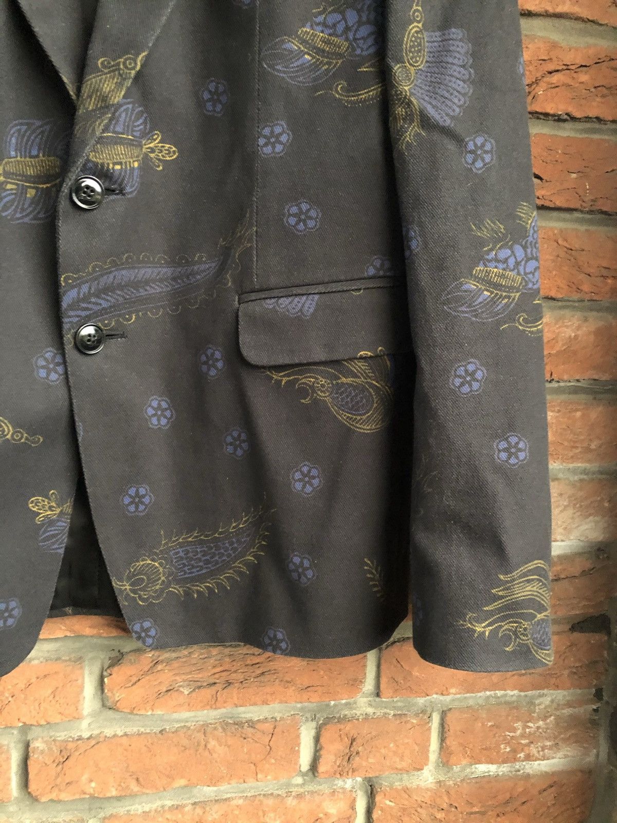 Dries Van Noten Floral Print Suit Blazer Jacket Size 48R - 4 Thumbnail