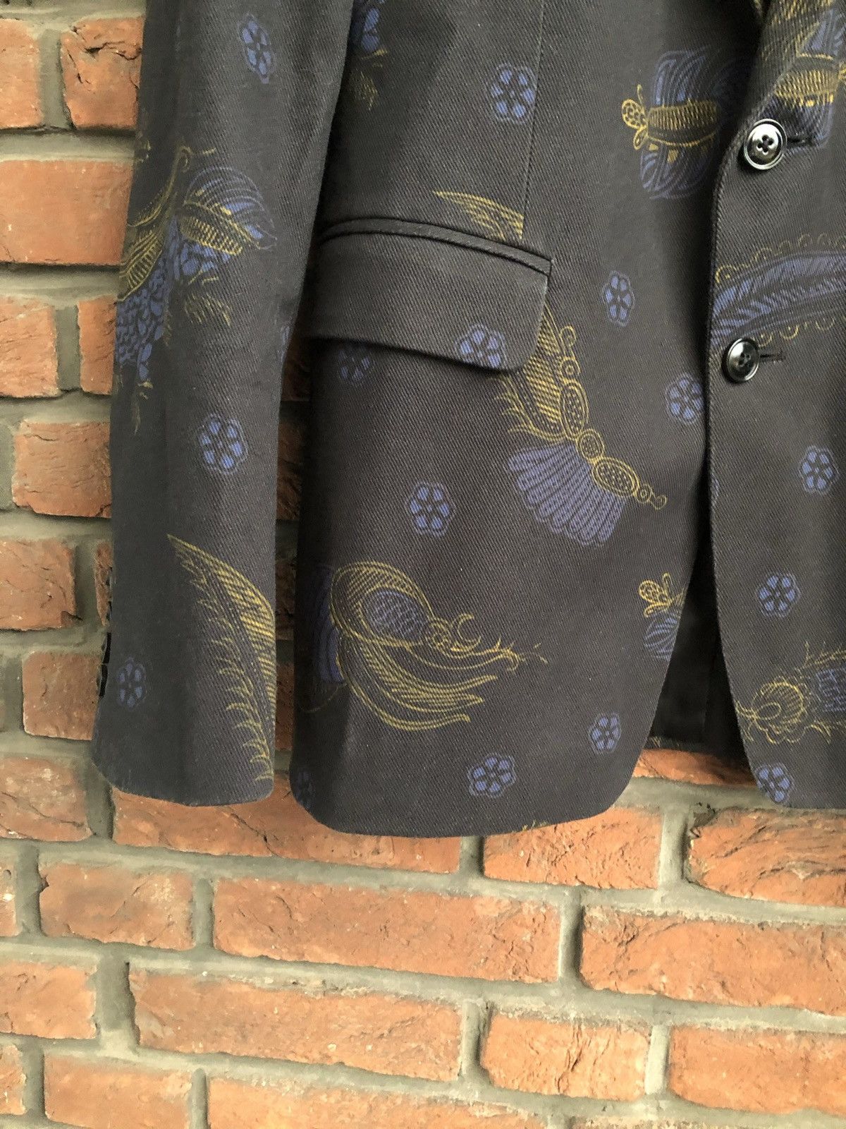 Dries Van Noten Floral Print Suit Blazer Jacket Size 48R - 3 Thumbnail