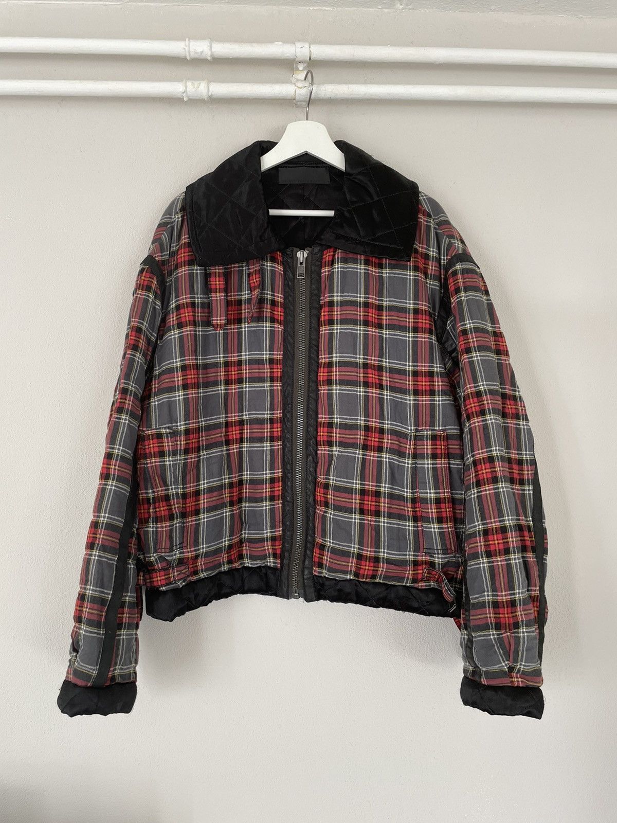 Haider Ackermann Red Checkered Plaid Jacket Size US M / EU 48-50 / 2 - 2 Thumbnail