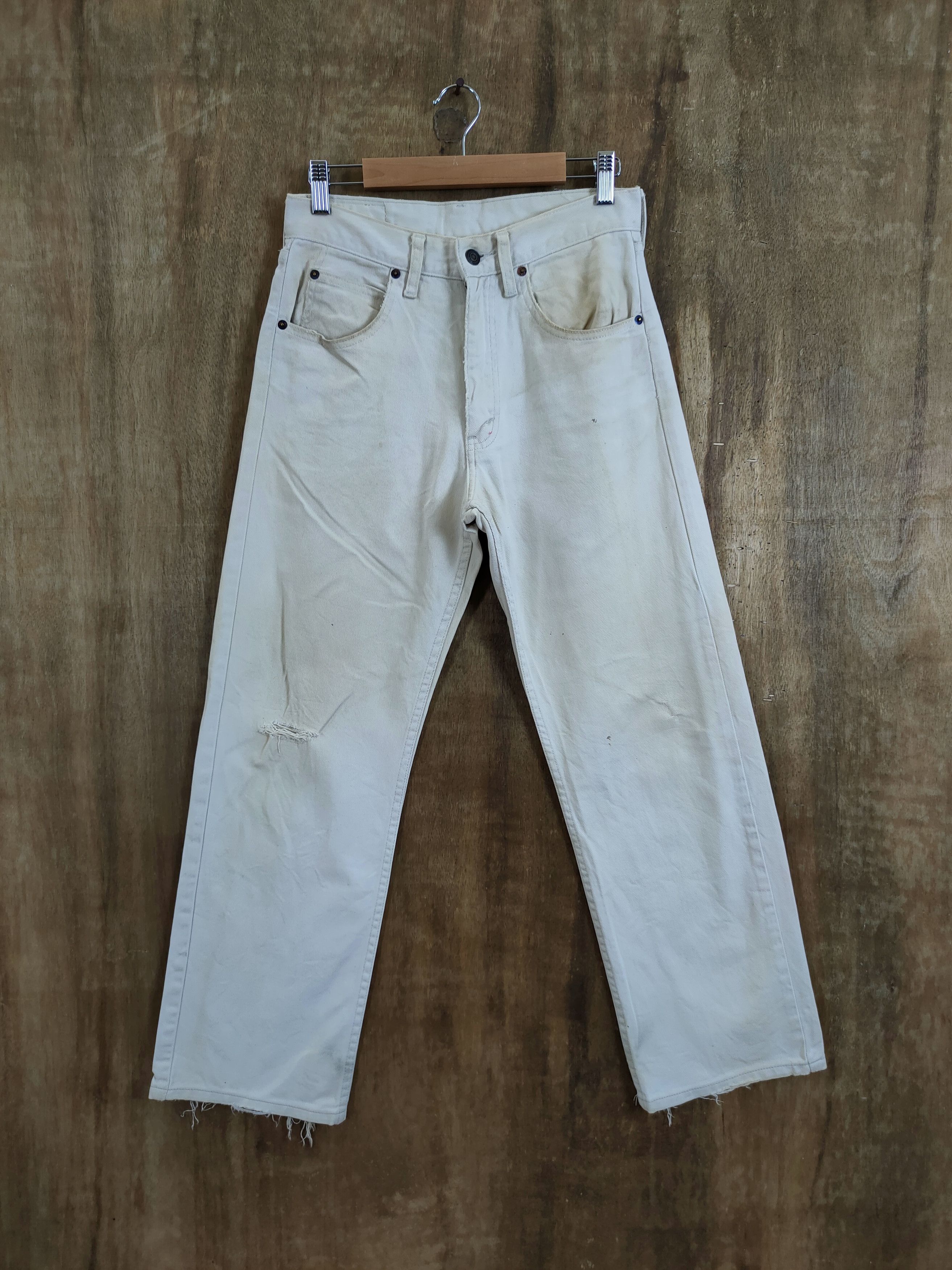 512 white levis distresses denim jeans pants #46-825