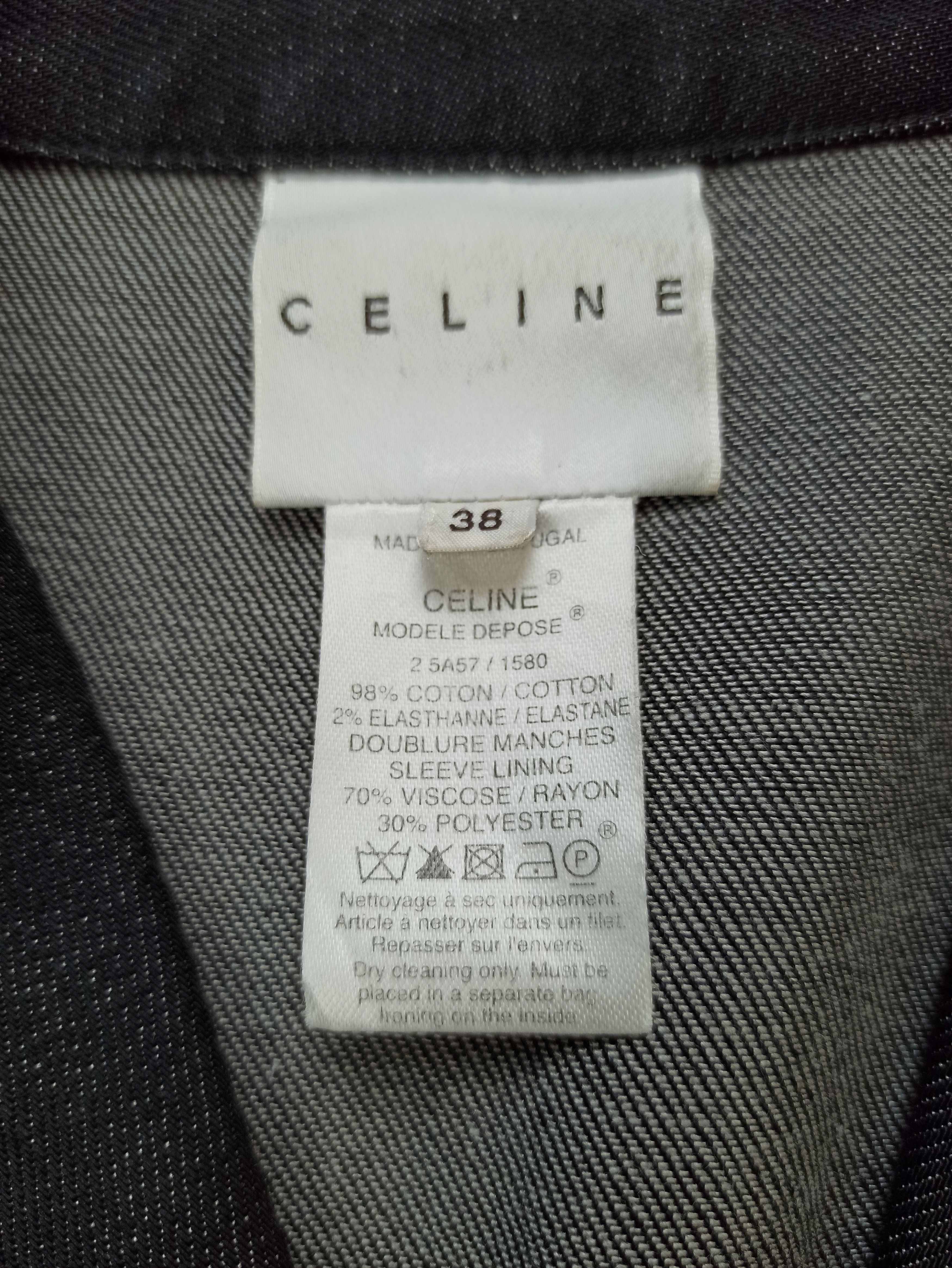 Celine Celine Vintage Denim Blazer Size S / US 4 / IT 40 - 4 Thumbnail