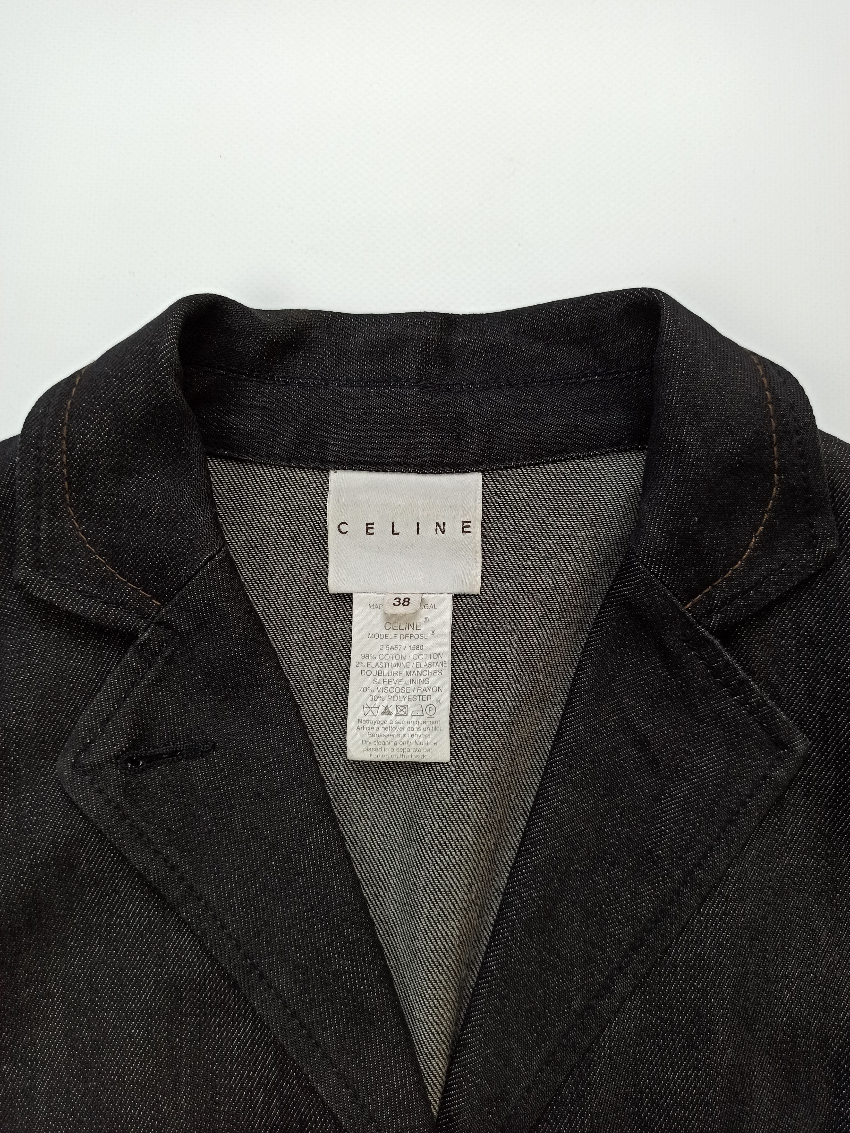 Celine Celine Vintage Denim Blazer Size S / US 4 / IT 40 - 5 Thumbnail
