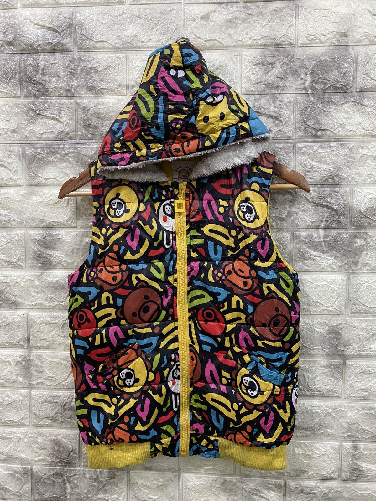 Japanese Brand Bape Kids by A Bathing Ape Sleeveless Hoodies Size US XS / EU 42 / 0 - 2 Thumbnail