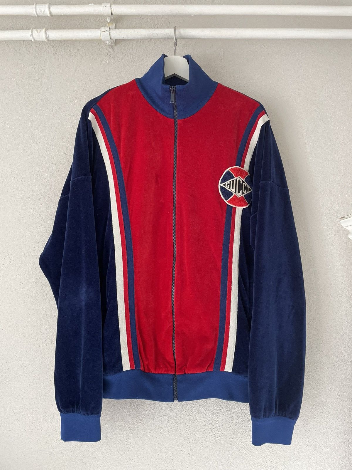 Gucci Velour Velvet Track Jacket Size US S / EU 44-46 / 1 - 2 Thumbnail