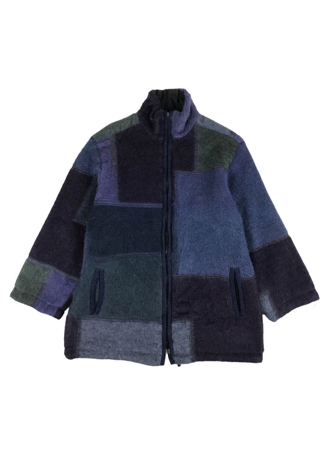 Vintage Missoni Italy Wool Reversible Patchwork Style Jacket