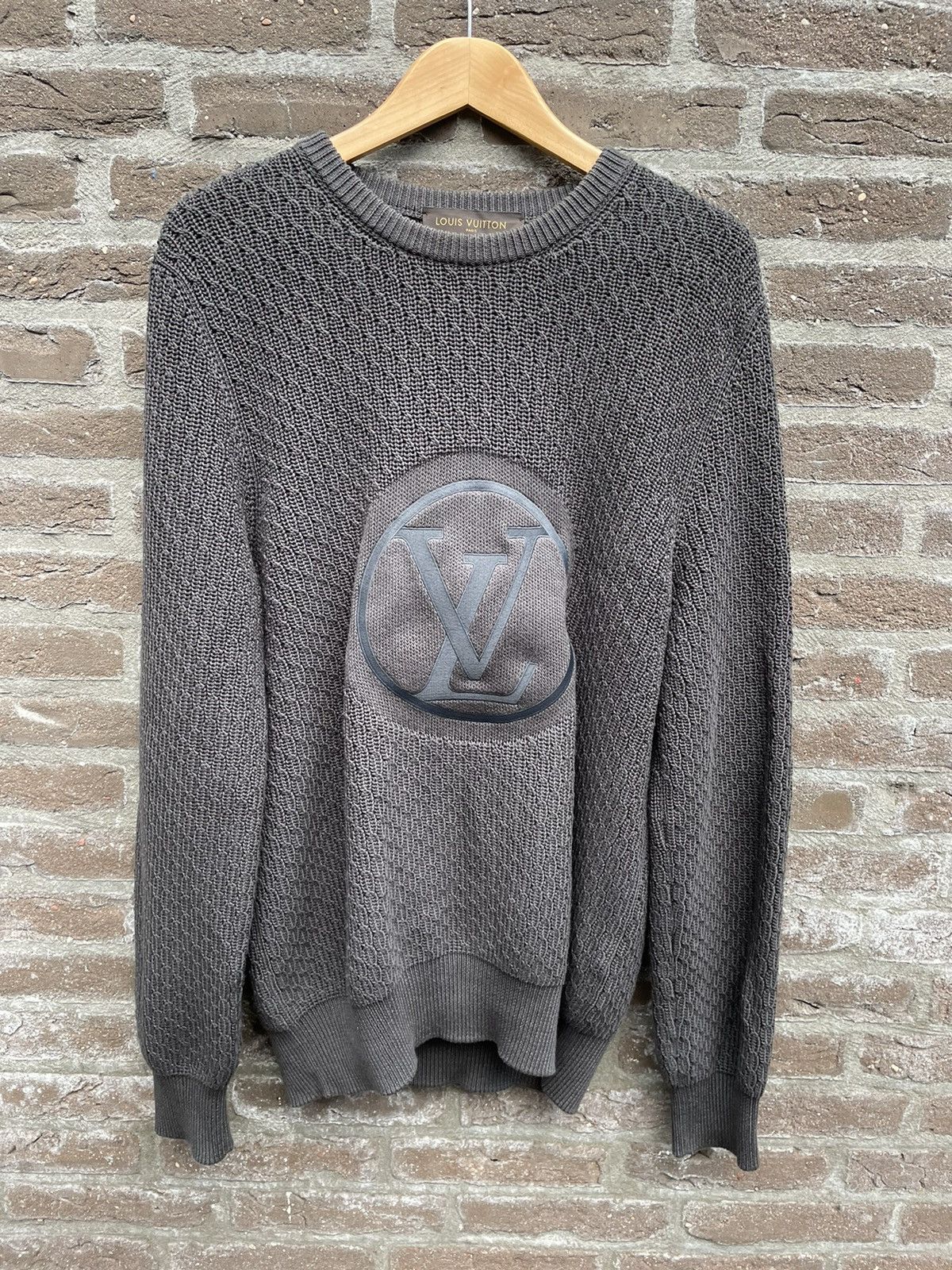 Louis Vuitton LV Logo Cotton/Silk Blend Knit Sweater Size US L / EU 52-54 / 3 - 2 Thumbnail