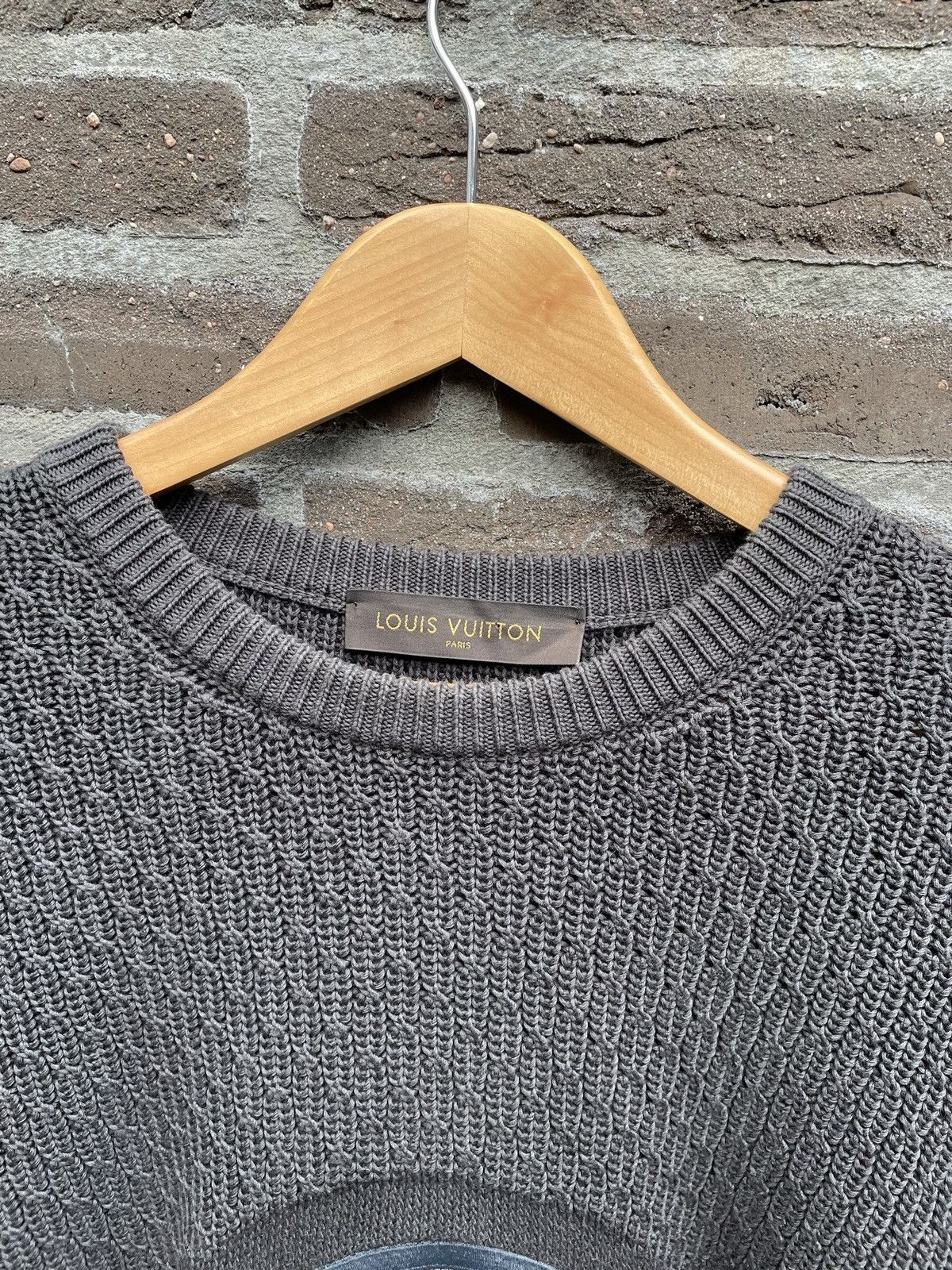 Louis Vuitton LV Logo Cotton/Silk Blend Knit Sweater Size US L / EU 52-54 / 3 - 5 Thumbnail