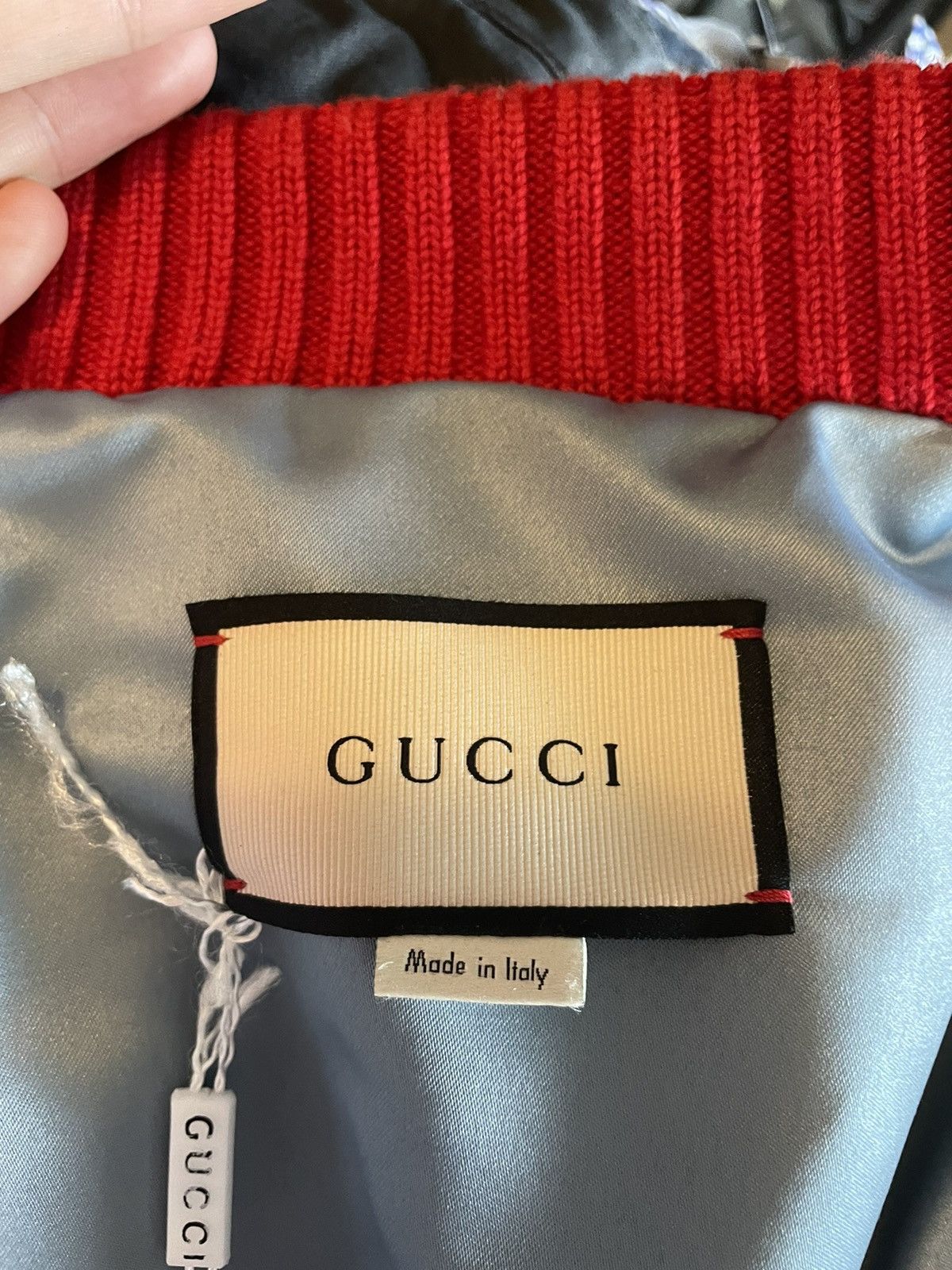 Gucci BNWT ‘Biddenden Road’ Crackled Goat Leather Bomber Jacket Size US S / EU 44-46 / 1 - 5 Thumbnail