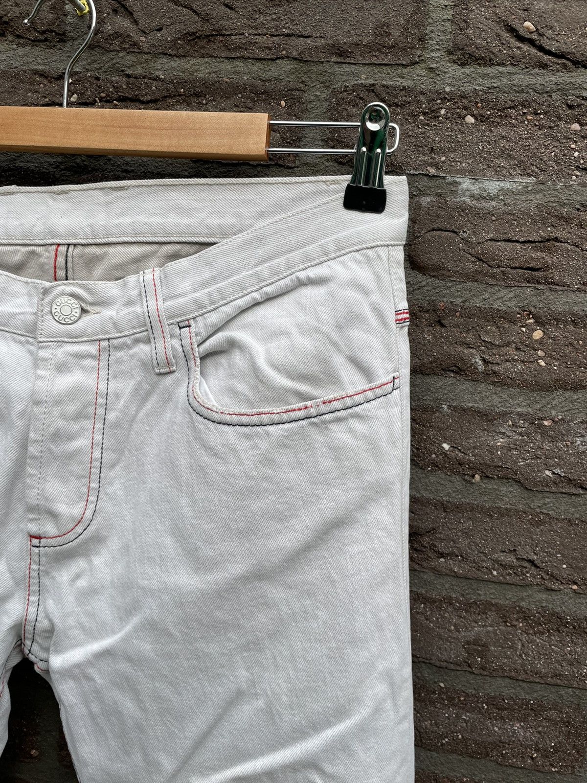 Gucci SS2008 White Painted Jeans Size US 32 / EU 48 - 5 Thumbnail