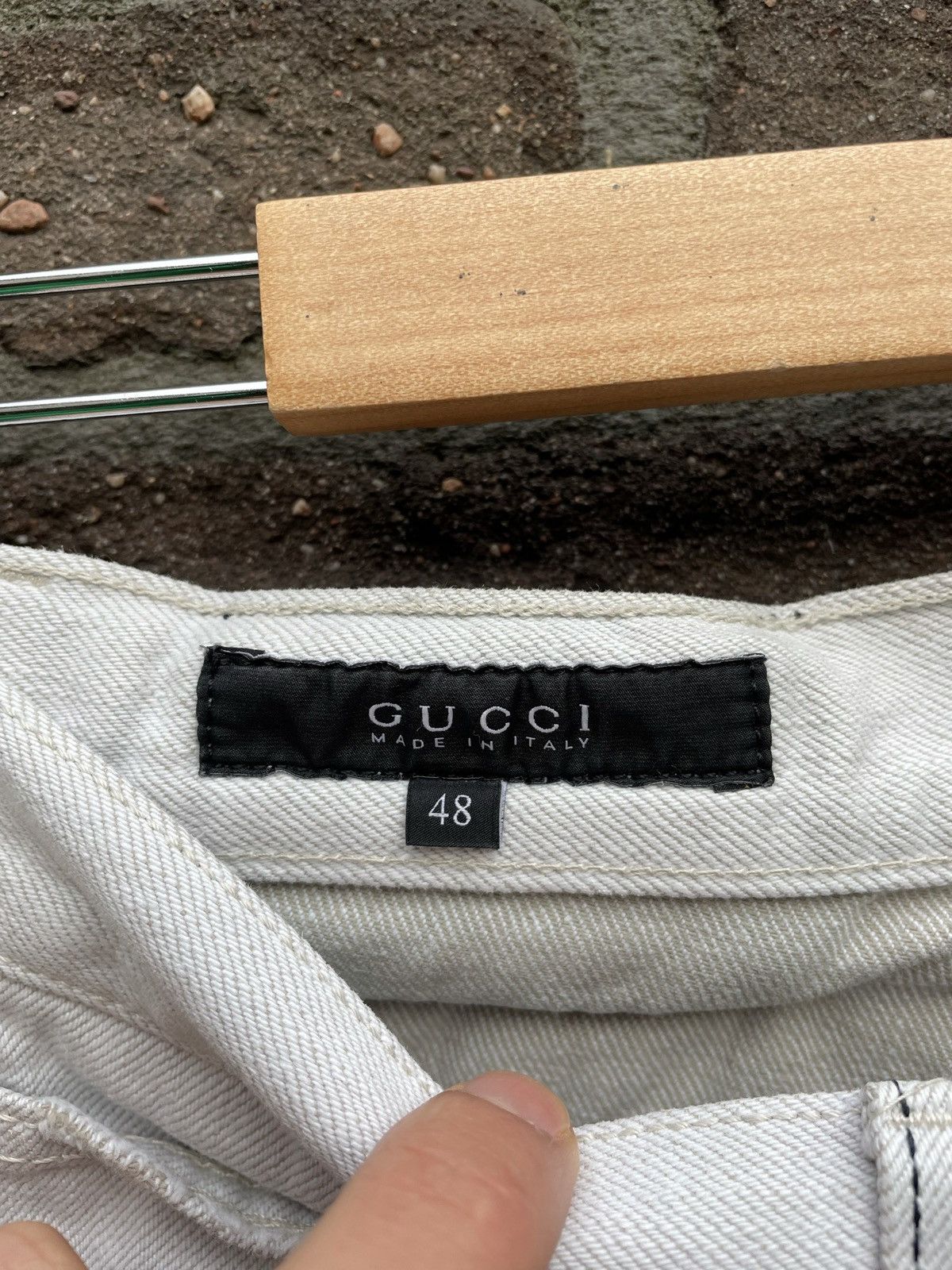 Gucci SS2008 White Painted Jeans Size US 32 / EU 48 - 2 Thumbnail