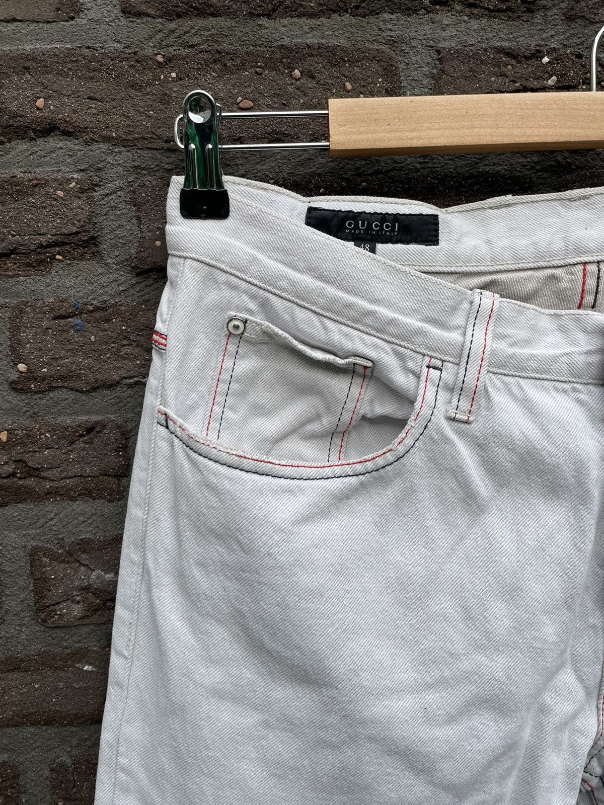Gucci SS2008 White Painted Jeans Size US 32 / EU 48 - 4 Thumbnail