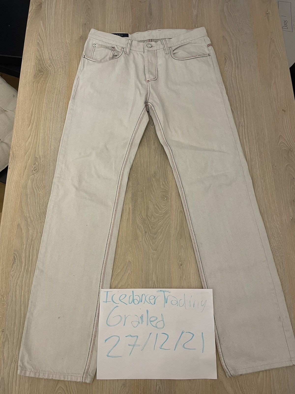 Gucci SS2008 White Painted Jeans Size US 32 / EU 48 - 15 Thumbnail