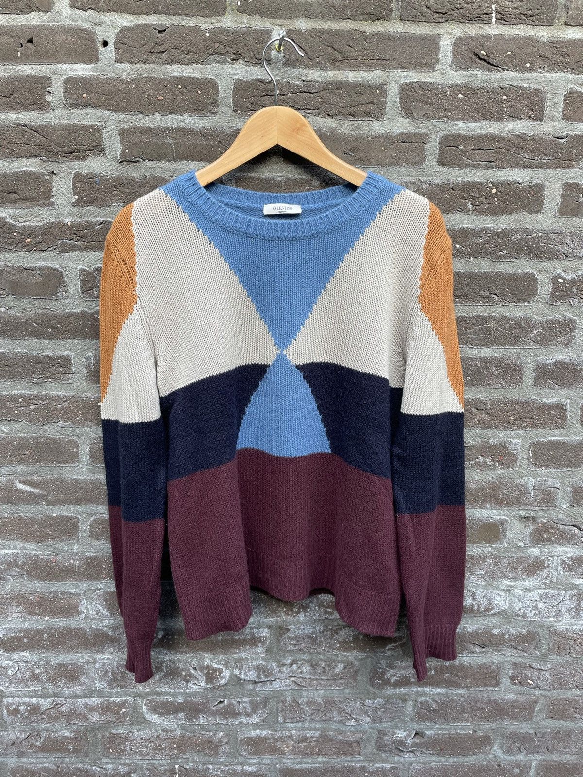 Valentino AW14 Geometric Pattern Cashmere Knit Sweater Size US M / EU 48-50 / 2 - 2 Thumbnail