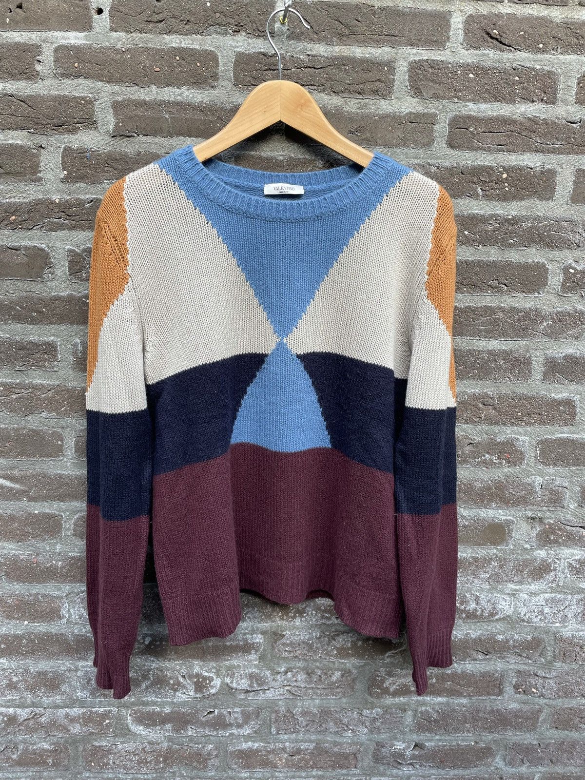 Valentino AW14 Geometric Pattern Cashmere Knit Sweater Size US M / EU 48-50 / 2 - 1 Thumbnail