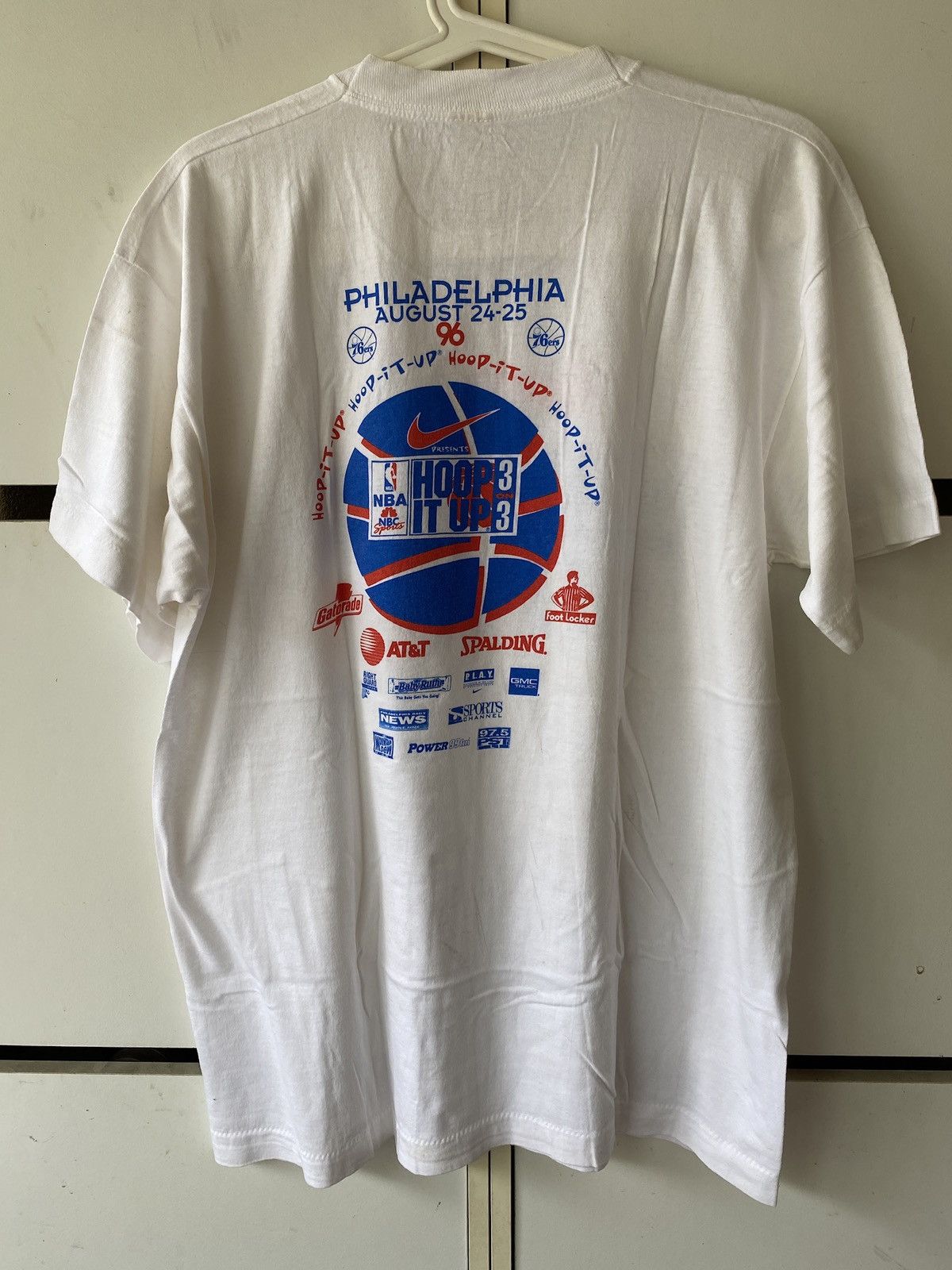 Nike × Vintage VINTAGE 1996 NIKE HOOP 3 IT UP 3 STREET BASKETBALL TEE Size US L / EU 52-54 / 3 - 6 Thumbnail