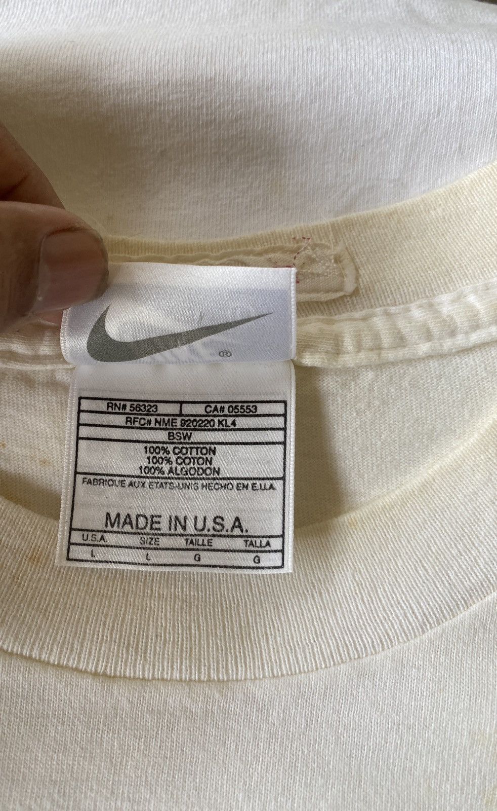 Nike × Vintage VINTAGE 90’ NIKE MICHAEL JORDAN RESTAURANT TEE Size US L / EU 52-54 / 3 - 8 Thumbnail