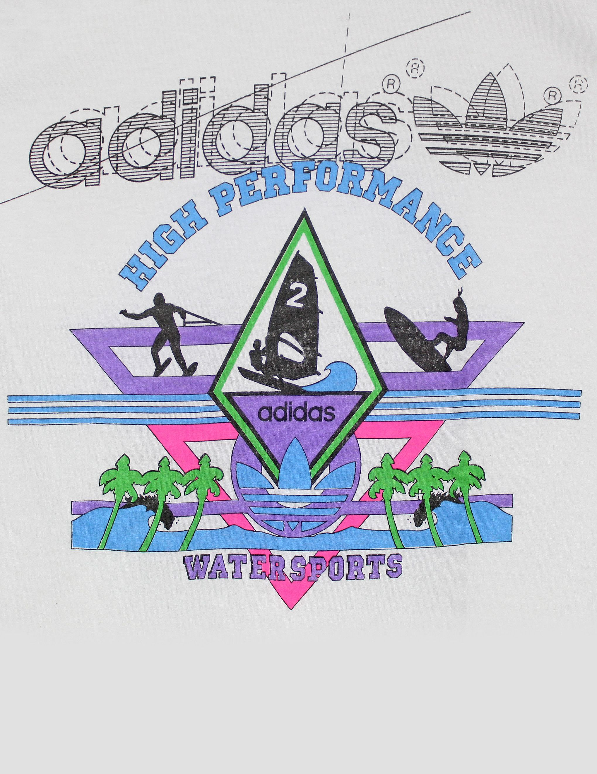 Adidas NOS 80s vintage adidas Watersports t-shirt Spain OG DS Size US XS / EU 42 / 0 - 3 Thumbnail