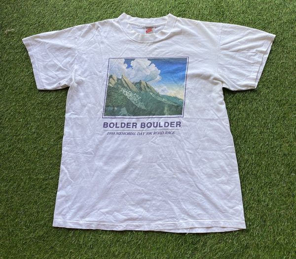 Nike VINTAGE 90’ NIKE BOLDER BOULDER RUN TEE | Grailed