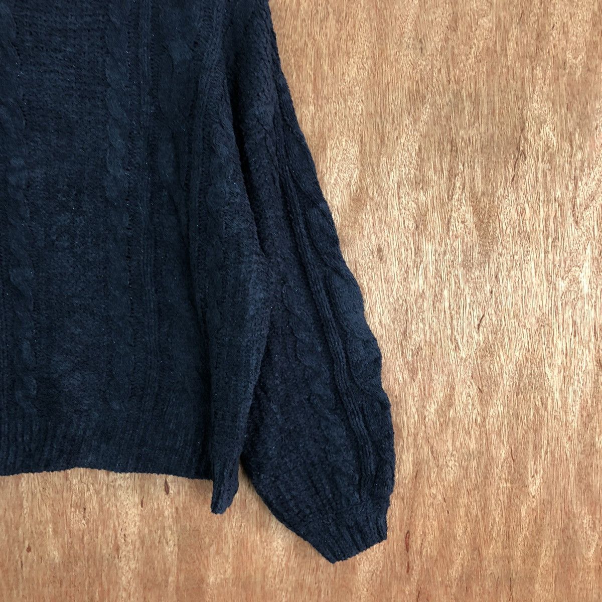 Homespun Knitwear × Japanese Brand Rose Farm Dark Blue Mohair Shag Shaggy Knitwear #c386 Size L / US 10 / IT 46 - 5 Thumbnail