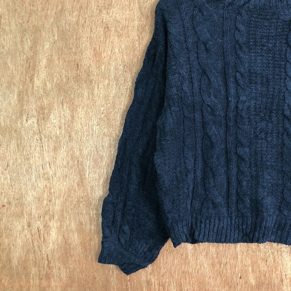 Homespun Knitwear × Japanese Brand Rose Farm Dark Blue Mohair Shag Shaggy Knitwear #c386 Size L / US 10 / IT 46 - 7 Thumbnail