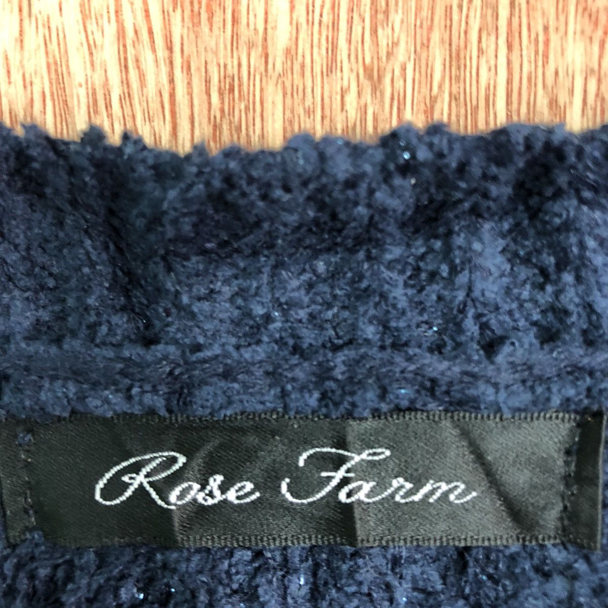 Homespun Knitwear × Japanese Brand Rose Farm Dark Blue Mohair Shag Shaggy Knitwear #c386 Size L / US 10 / IT 46 - 8 Thumbnail
