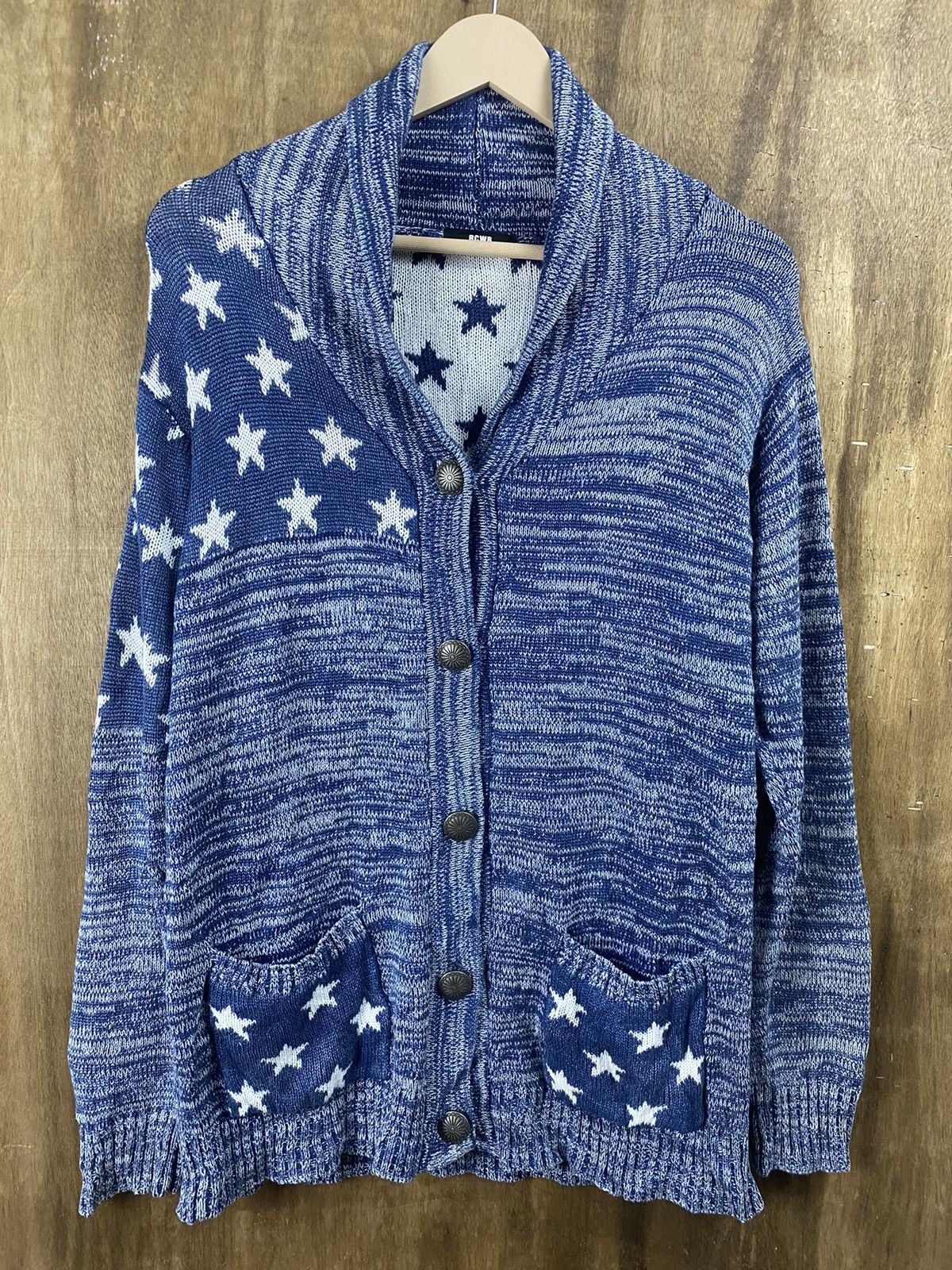 Aran Isles Knitwear × Japanese Brand RCWB Japan patchwork cardigan Knitwear #Z061 Size US L / EU 52-54 / 3 - 9 Thumbnail