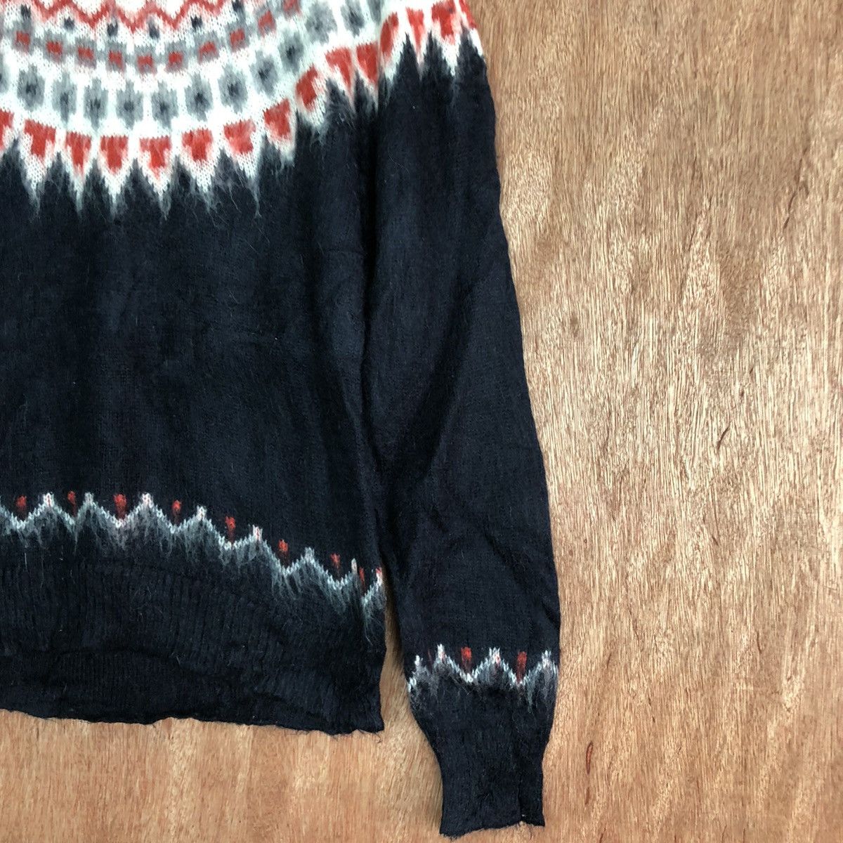 Homespun Knitwear × LOWRYS FARM × Vintage Lowrys Farm Black Navajo Knitwear fur mohair #c339 Size M / US 6-8 / IT 42-44 - 5 Thumbnail