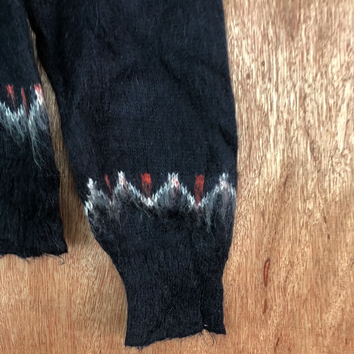 Homespun Knitwear × LOWRYS FARM × Vintage Lowrys Farm Black Navajo Knitwear fur mohair #c339 Size M / US 6-8 / IT 42-44 - 4 Thumbnail
