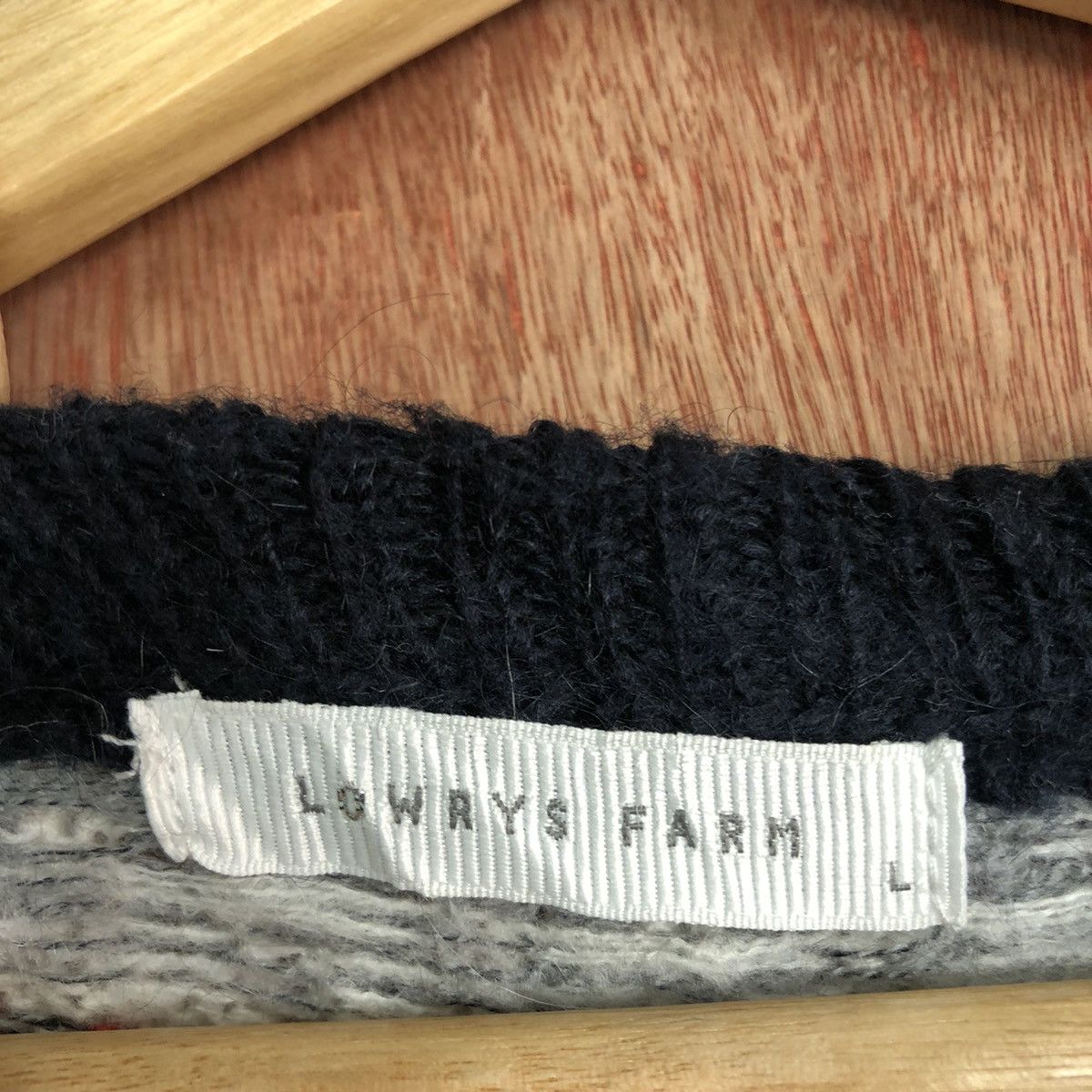Homespun Knitwear × LOWRYS FARM × Vintage Lowrys Farm Black Navajo Knitwear fur mohair #c339 Size M / US 6-8 / IT 42-44 - 9 Thumbnail