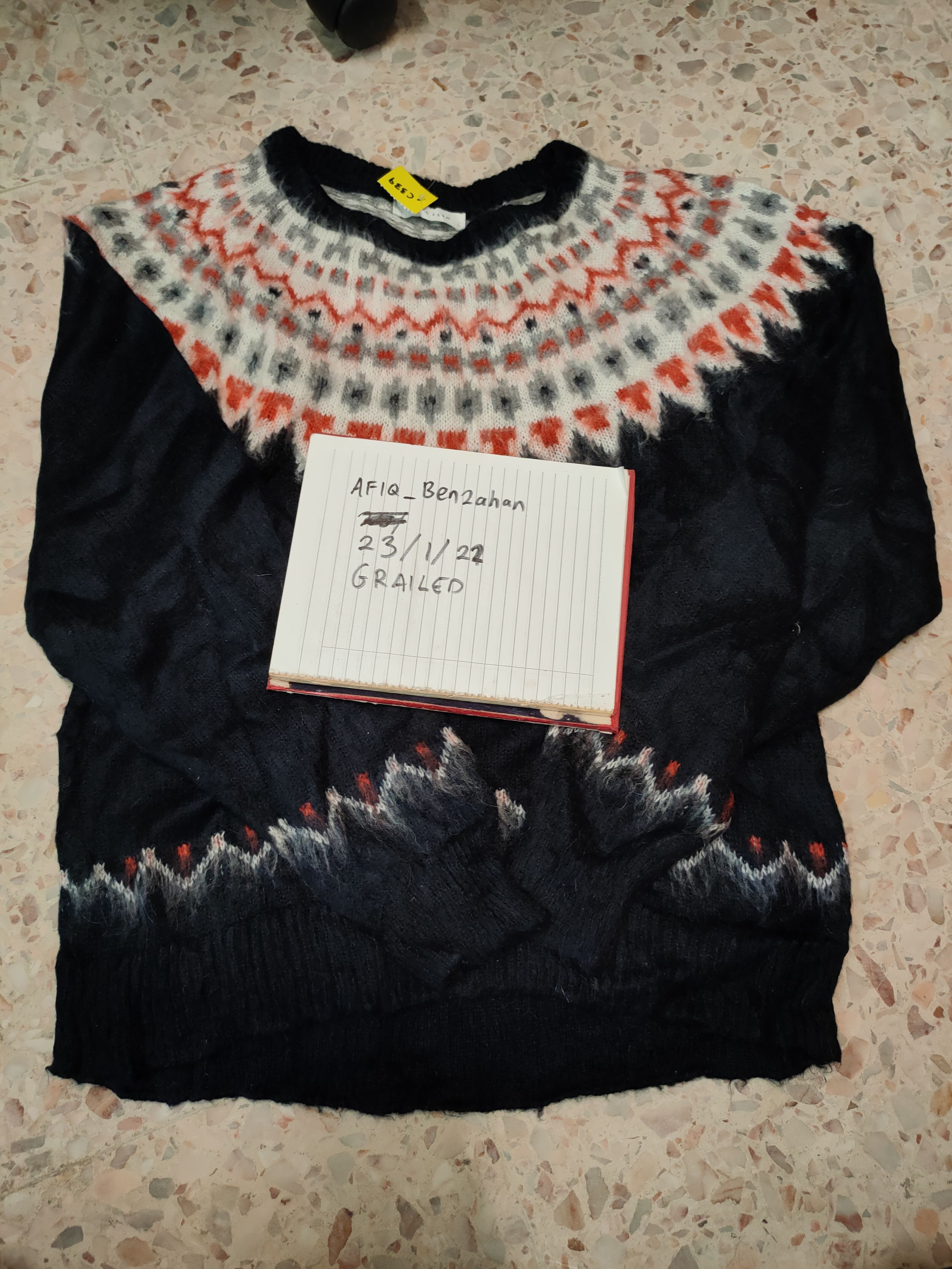 Homespun Knitwear × LOWRYS FARM × Vintage Lowrys Farm Black Navajo Knitwear fur mohair #c339 Size M / US 6-8 / IT 42-44 - 12 Thumbnail