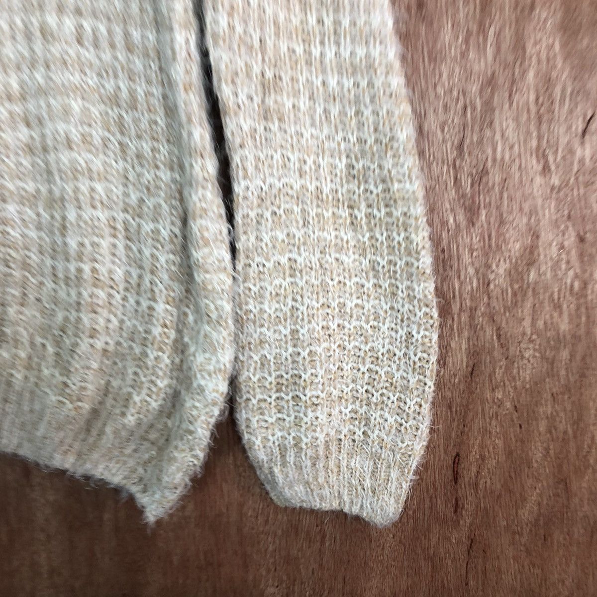 Homespun Knitwear × Japanese Brand DLL Park Girl Light Brown Mohair shaggy fur Knitwear #c375 Size M / US 6-8 / IT 42-44 - 4 Thumbnail