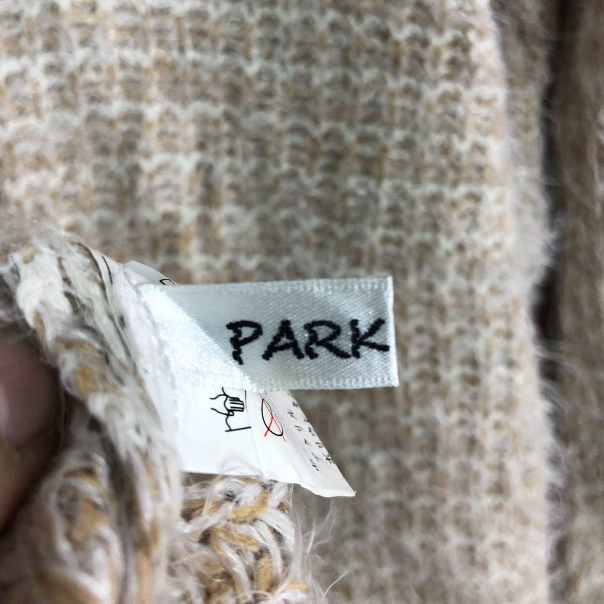 Homespun Knitwear × Japanese Brand DLL Park Girl Light Brown Mohair shaggy fur Knitwear #c375 Size M / US 6-8 / IT 42-44 - 11 Thumbnail